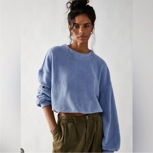 Free People Beach Happy Pullover in Blue